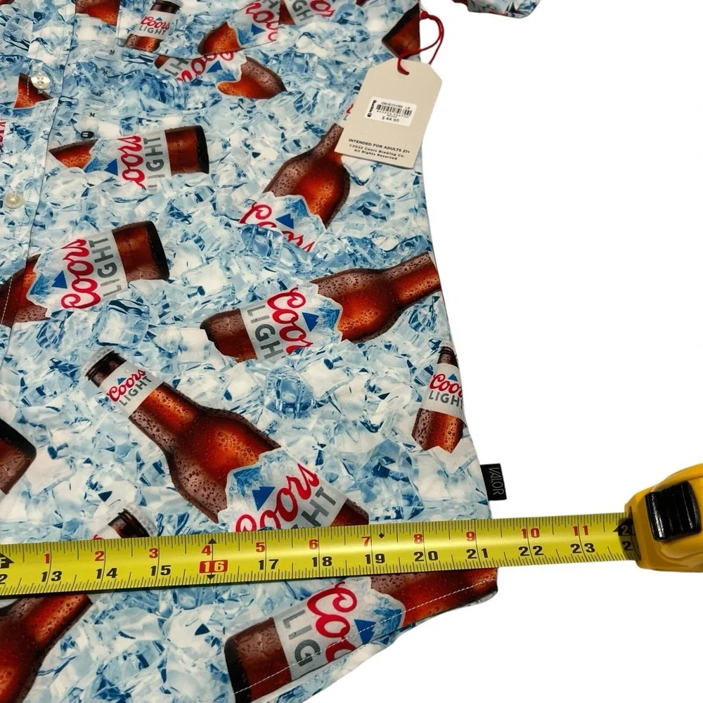 Coors Light Valor Collective Button Up Shirt Men's M Multicolor Short Sleeve NWT